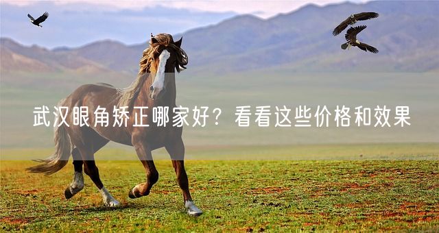 武汉眼角矫正哪家好？看看这些价格和效果(图1)