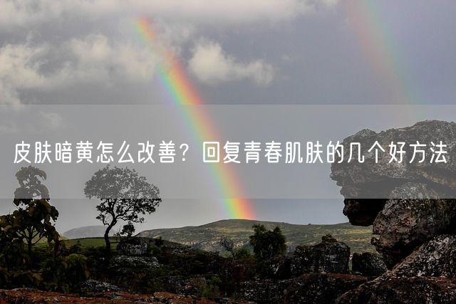 皮肤暗黄怎么改善？回复青春肌肤的几个好方法(图1)