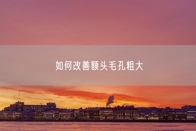 如何改善额头毛孔粗大(图1)