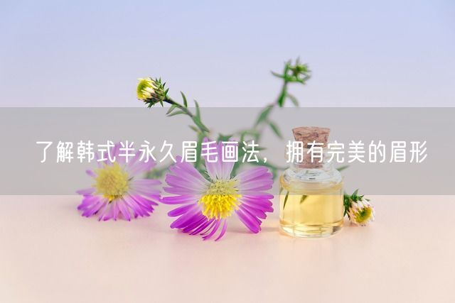 了解韩式半永久眉毛画法，拥有完美的眉形(图1)