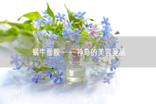 蜗牛面膜——神奇的美容圣品(图1)