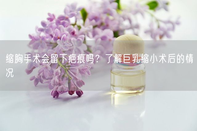 缩胸手术会留下疤痕吗？了解巨乳缩小术后的情况(图1)