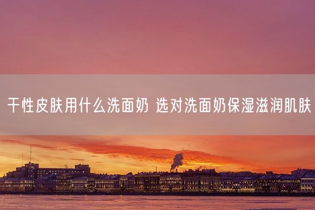 干性皮肤用什么洗面奶 选对洗面奶保湿滋润肌肤(图1)