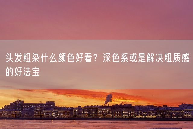 头发粗染什么颜色好看？深色系或是解决粗质感的好法宝(图1)