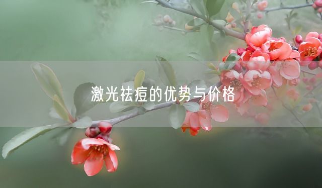 激光祛痘的优势与价格(图1)