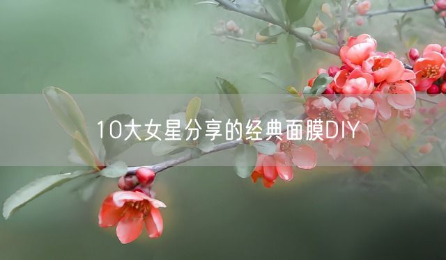 10大女星分享的经典面膜DIY(图1)