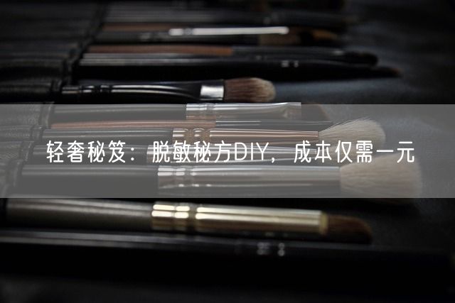 轻奢秘笈：脱敏秘方DIY，成本仅需一元(图1)