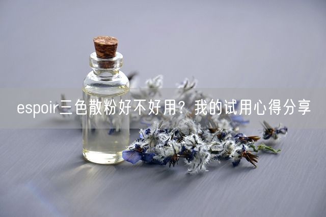 espoir三色散粉好不好用？我的试用心得分享(图1)